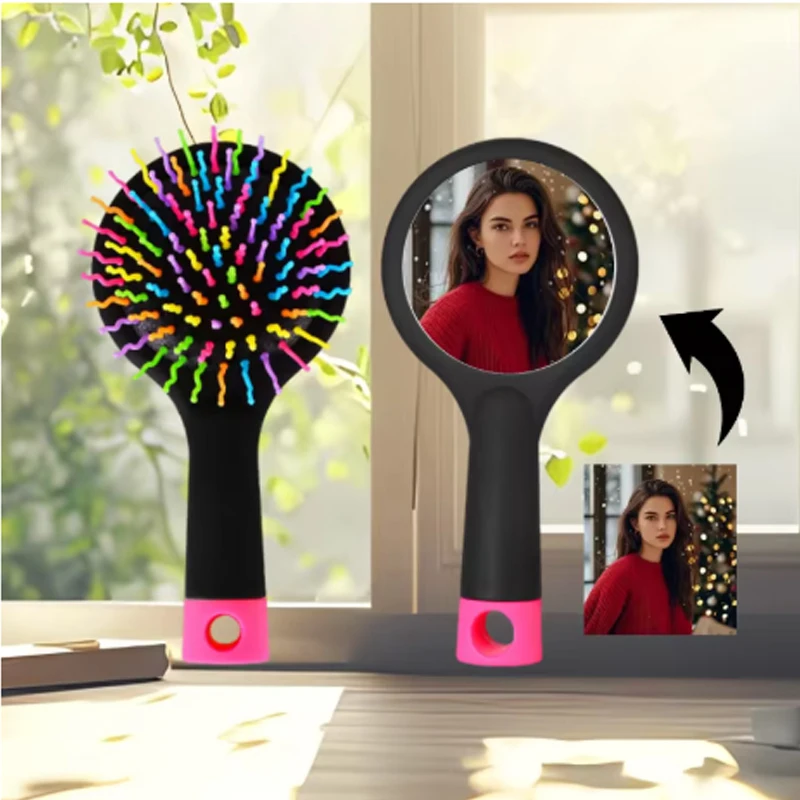 Customized Rainbow Comb For Air Volume Management, Detangling, Straightening, Massaging, Combing, Styling Tools For Curly Hair