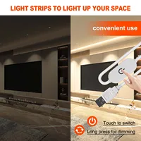 5V LED Strip Light USB Dimmer/Switch White Warm Blue Waterproof Adhesive Tape 2835 60LEDs Cabinet Room Night Lighting 1M 3M 5M 3