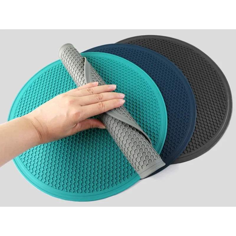 Silicone Induction Cooker Heat Insulation Pad High Temperature Round Kitchen Dining Table Pot Mat Coaster Silicone