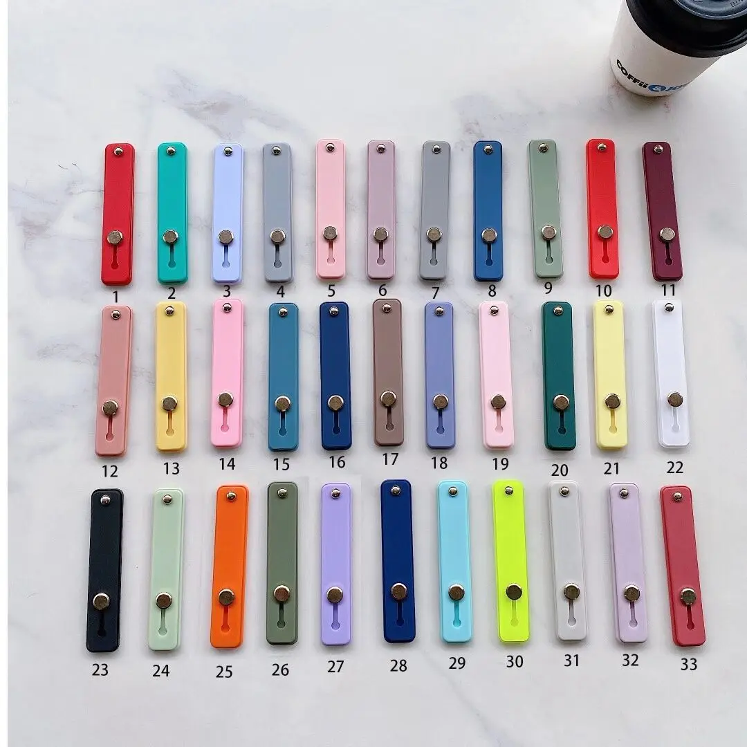 Wrist Band Hand Band Finger Grip Mobile Phone Holder Stand Push Pull Universal Plain Color Phone Socket Holder for iPhone Xiaomi - view 4