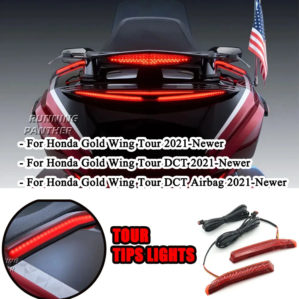 

NEW Style For Honda Gold Wing GL1800 Tour DCT Airbag 2021-2023 Motorcycle Top Box Trunk Tour Tips Side LED Decorative Light Lamp