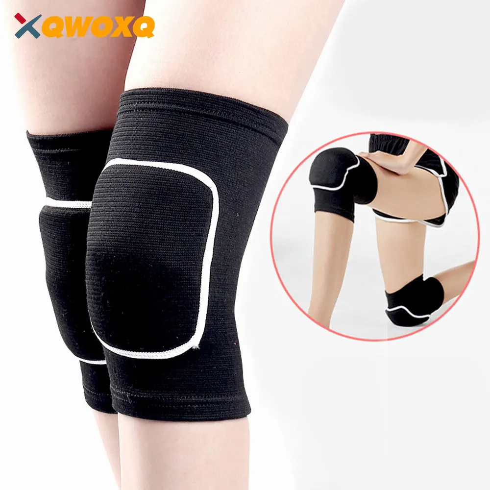 

1 Pair Thickened Sponge Knee Brace Sports Compression Knee Pads Elastic Knee Protector Support for Dancing Workout Gym Training