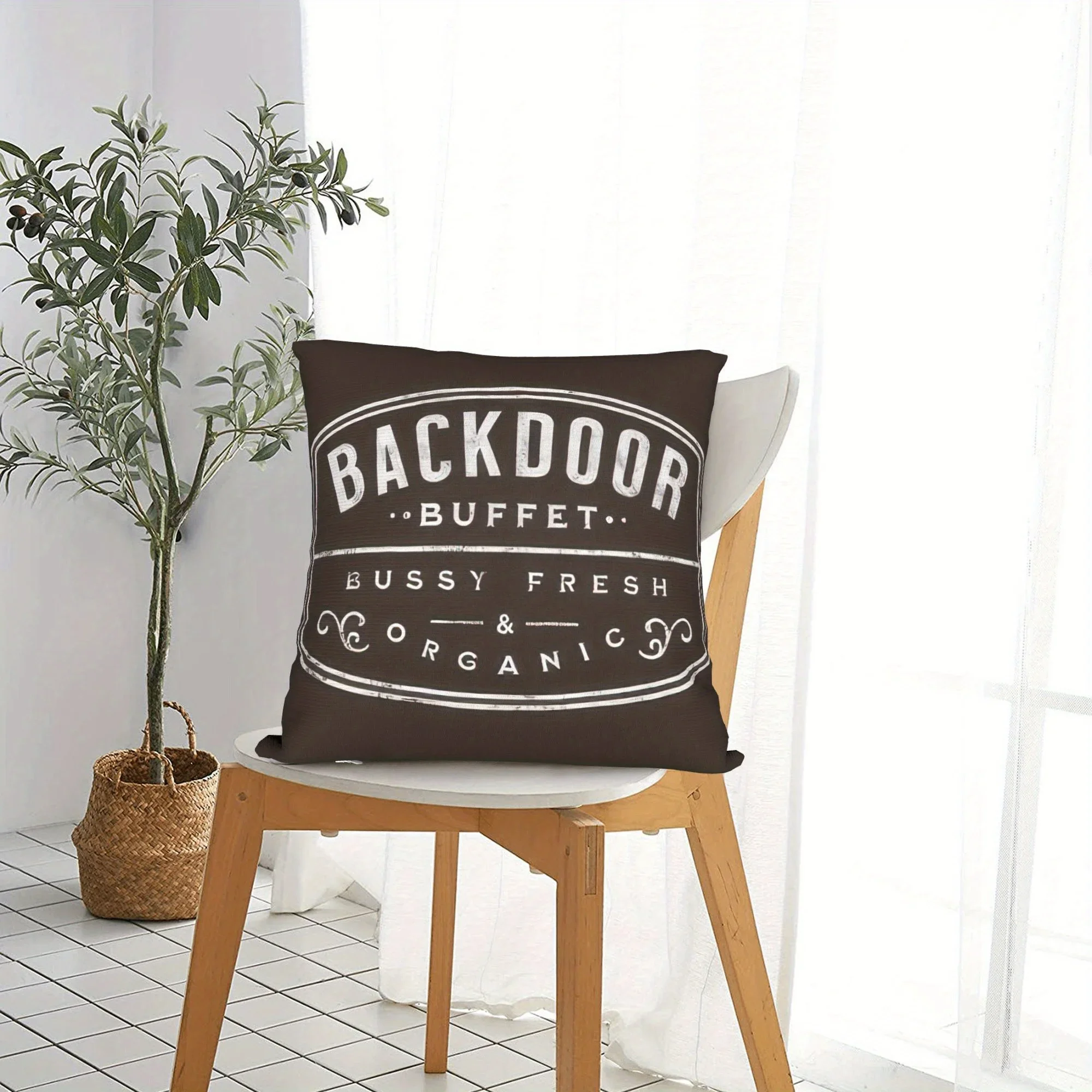 Custom 1pc Double-sided Design Backdoor Buffet Pillowcase, Bisexual Bottom Dominant Gay Gay Pride 18 X 18in Pillow Cover