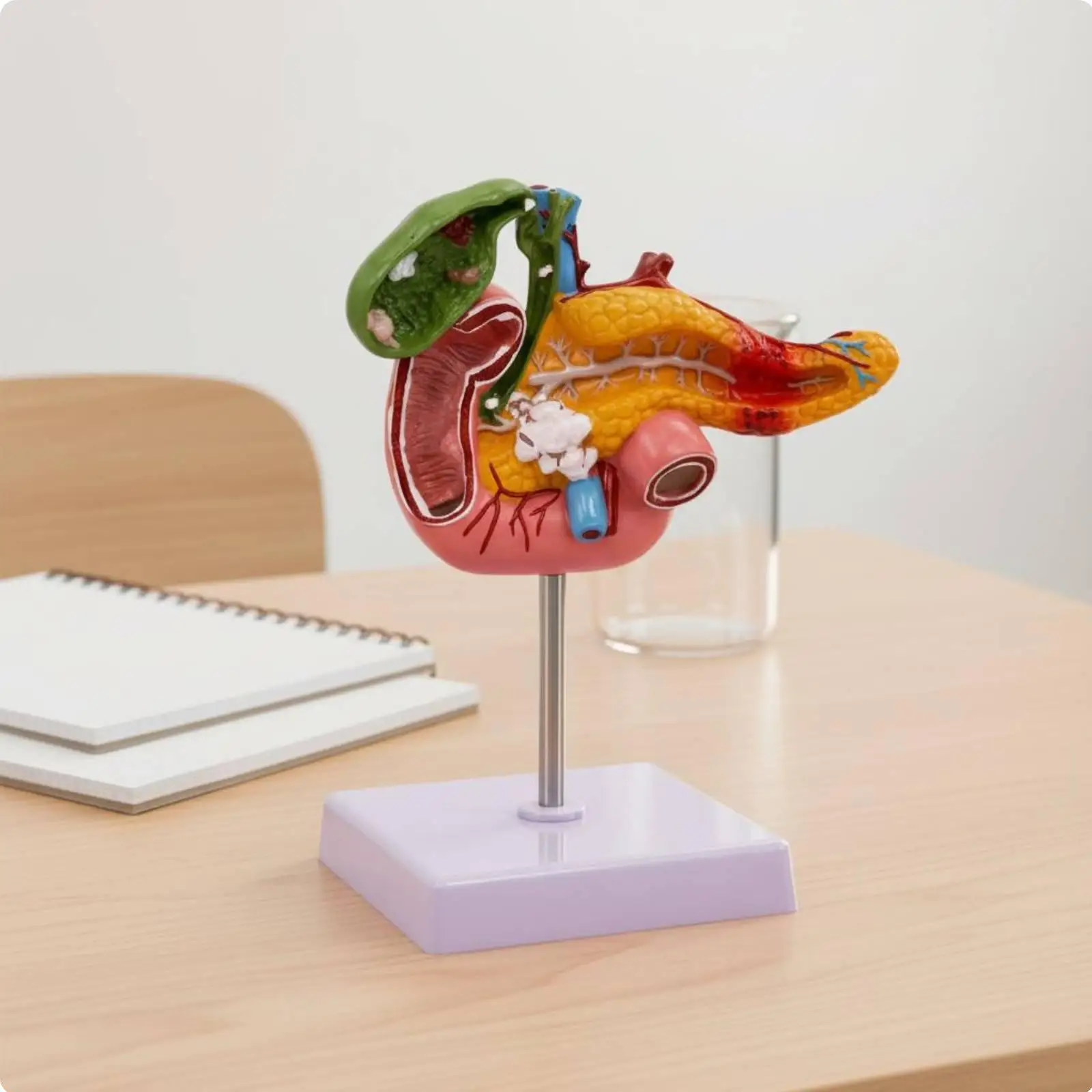 Digestive System Pathology Model Display Pancreas Duodenum Gallbladder Model Anatomically Accurate Teaching Aid for Classroom,