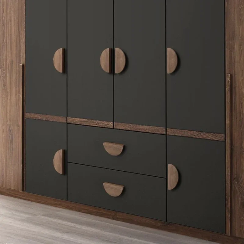 Gaveta do guarda-roupa semicírculo puxa lidar com armários gaveta guarda-roupa puxadores de móveis de madeira natural puxadores de porta de armário