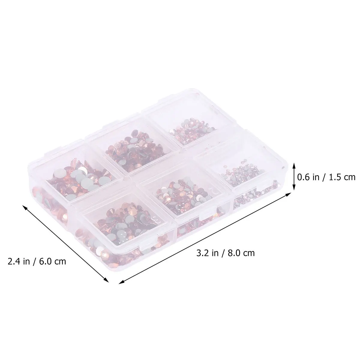 مسمار حجر الراين صندوق زجاجي ملون تدريبات مسطحة الظهر لمسمار الفن مانيكير ديكور Diy بها بنفسك اكسسوارات متعددة الاستخدام الحرفية الديكور