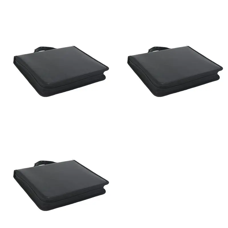 

Чехол для ключей на 3 молнии, портативный органайзер для ключей с ручкой, водонепроницаемый и огнестойкий держатель для ключей с 54 крючками и бирками