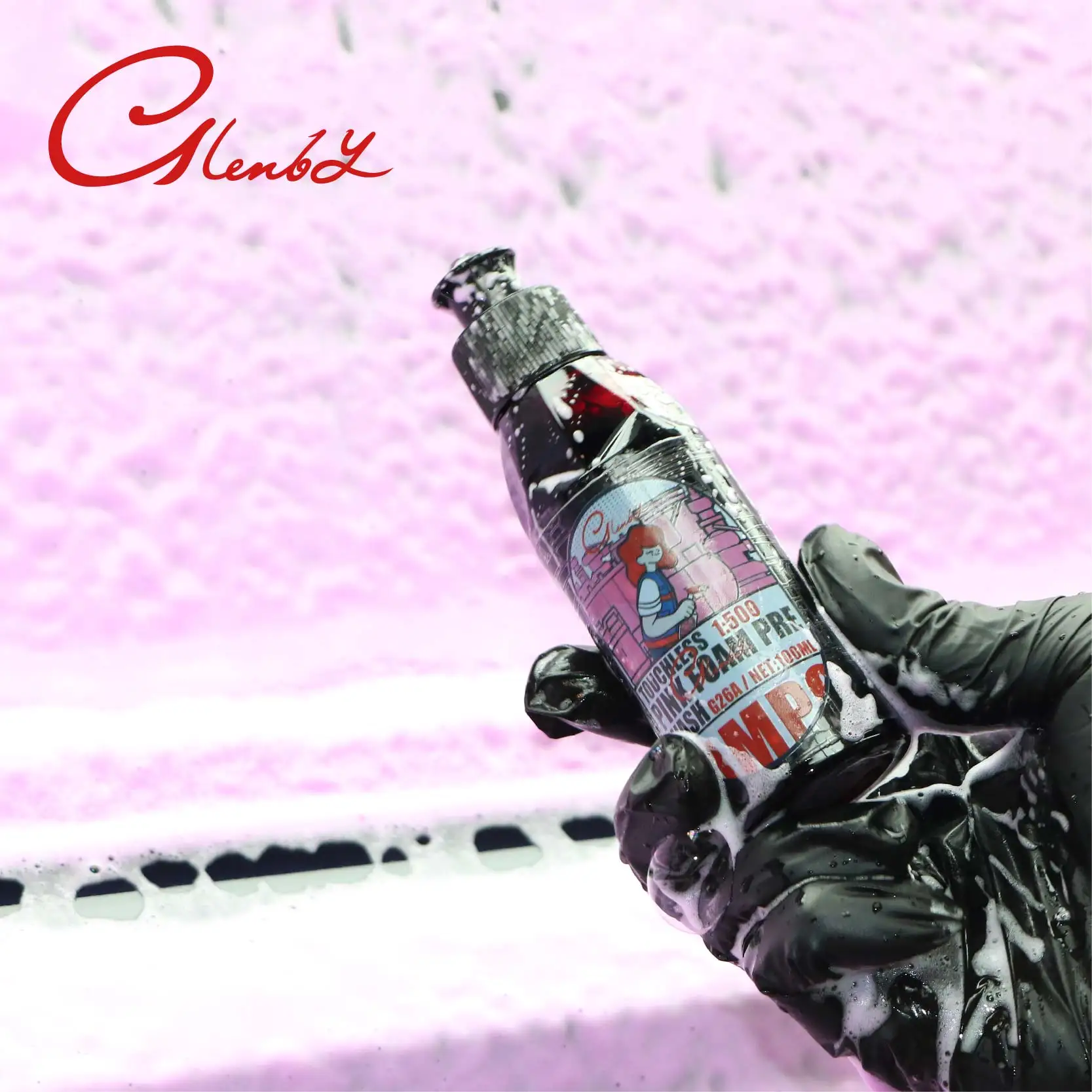 Pink foam pre wash car cleaner, car maintenance foam is suitable for car owners and detail engineers view 2