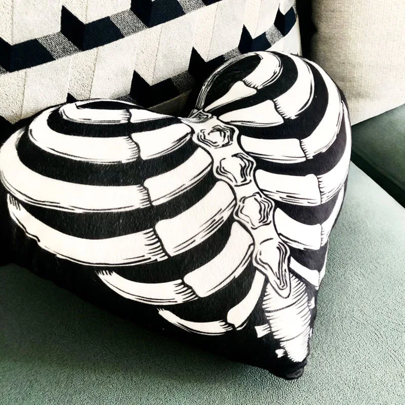 

Gothic Skull Coffin Skeleton Heart Pillows For Sofa Chair Cushion Bed Headboard Pillow Decor Home Gift