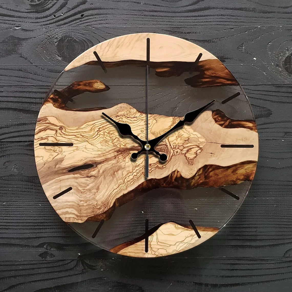 Einfache Transparente Wanduhr Acryl Holzmaserung Stille Bewegung Uhr Hohe Qualität Wohnzimmer Schlafzimmer Büro Wohnkultur Neue – Detail 16