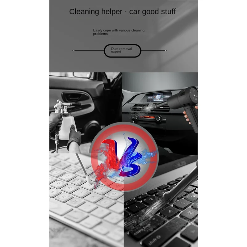 Dépoussiéreur à air sans fil réglable, souffleur d'air sans fil, soufflage de poussière comprimé, déterminer le clavier, nettoyeur d'appareil photo PC, 60000 tr/min