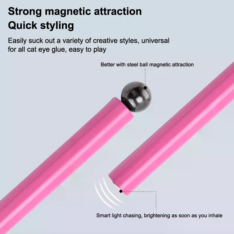 Nail Art magnetische stok Cat Eye magneet Sterke dubbelkoppige Nail Art cilindrische bal manicure accessoire voor UV-gellak