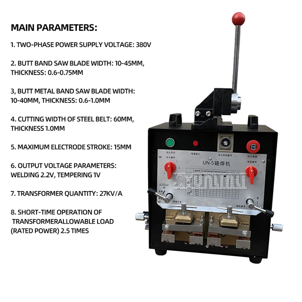 10-40mm Metal Band Saw Blade Welding Machine, Woodworking Band Saw Blade Butt Welding Machine, Desktop Steel Band Butt Welder