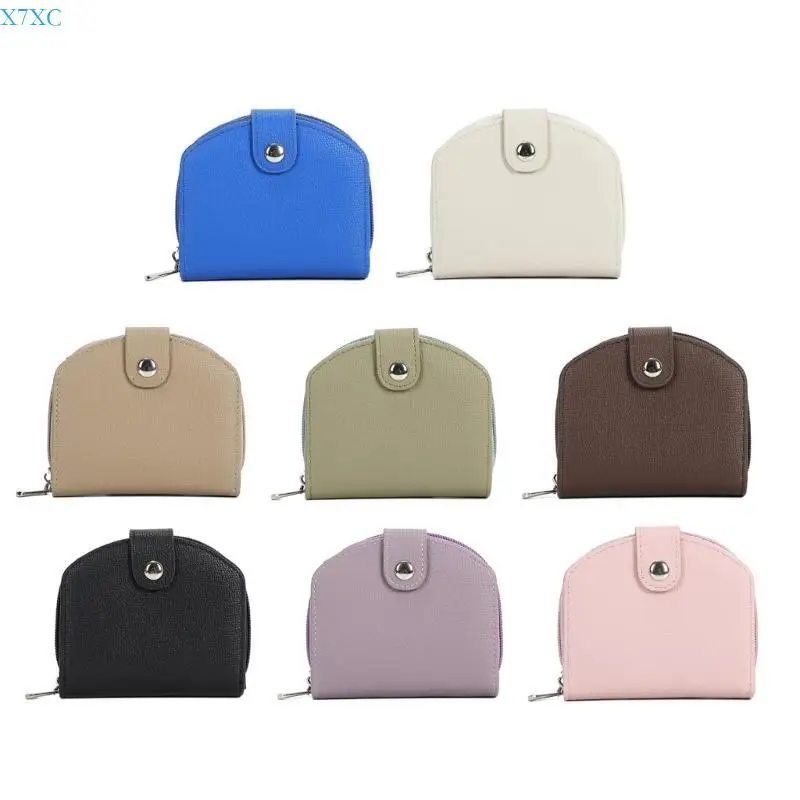 x7xc女性ショート財布カードホルダー小さな財布PUレザーコイン財布ソリッドカラーウォレットスタイリッシュな交換財布