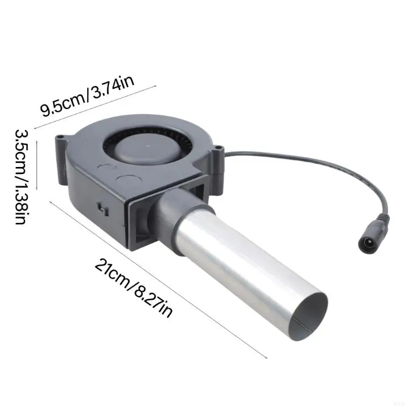 WXTC BBQ Fan Blower Fan Reflowing per Starter a carbone veloce da campeggio all'aperto