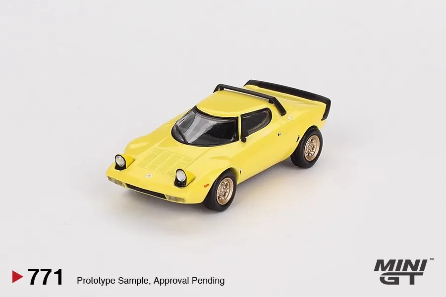 Модель автомобиля Mini Gt 1/64 Lancia Stratos HF, модель автомобиля, ограниченная серия, имитация сплава, украшение для комнаты, модель автомобиля для мальчика, рождественский подарок