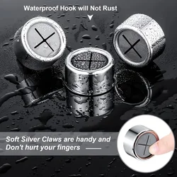 Wall Mounted Self Adhesive Plug Holder HooksBathroom Towel Storage Sucker Racks Round Kitchen Dishcloth Hanger Clip Organizer