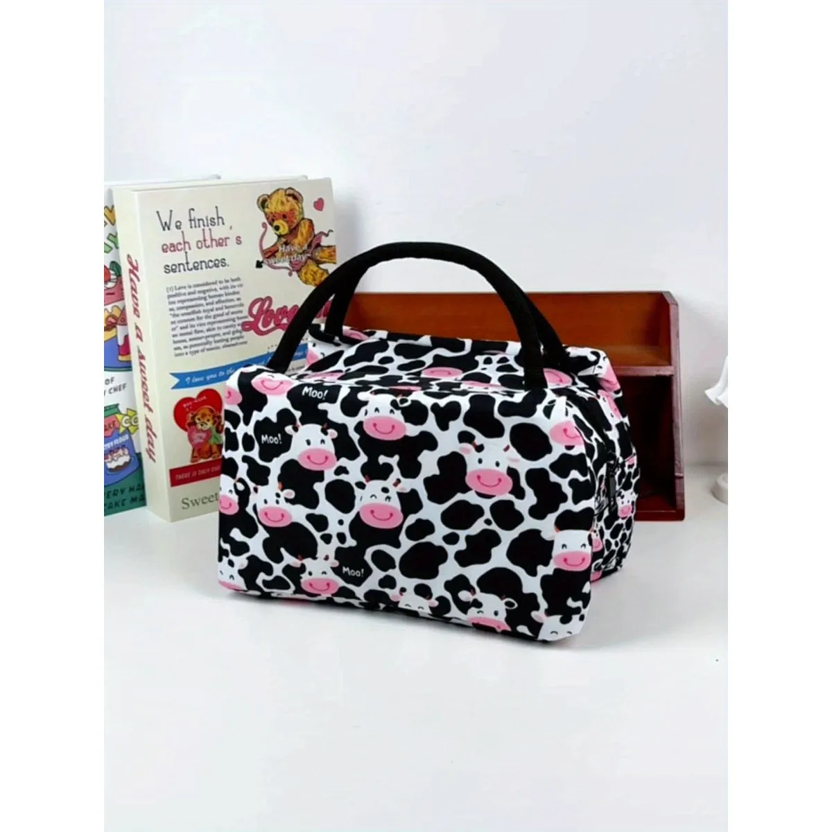 Cow Lunch Bag For Woman For Man Adults, Insulated Lunch Tote Lunch Box Container For Work Picnic Or Travel, Beach, Camping