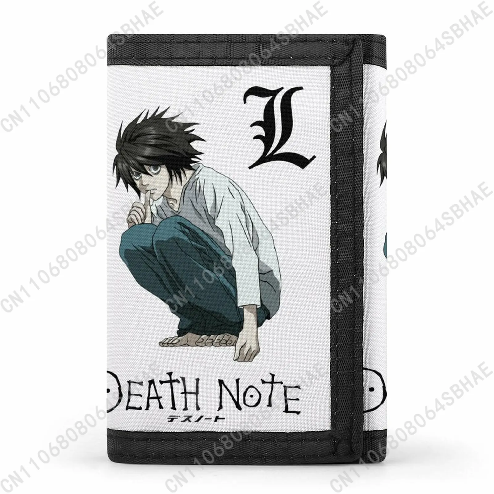 

Death Note Trendy Tri Fold Wallet Teenage Girls Boys Slim 3 Fold Card Personalized Pattern Purse for School Daily Use