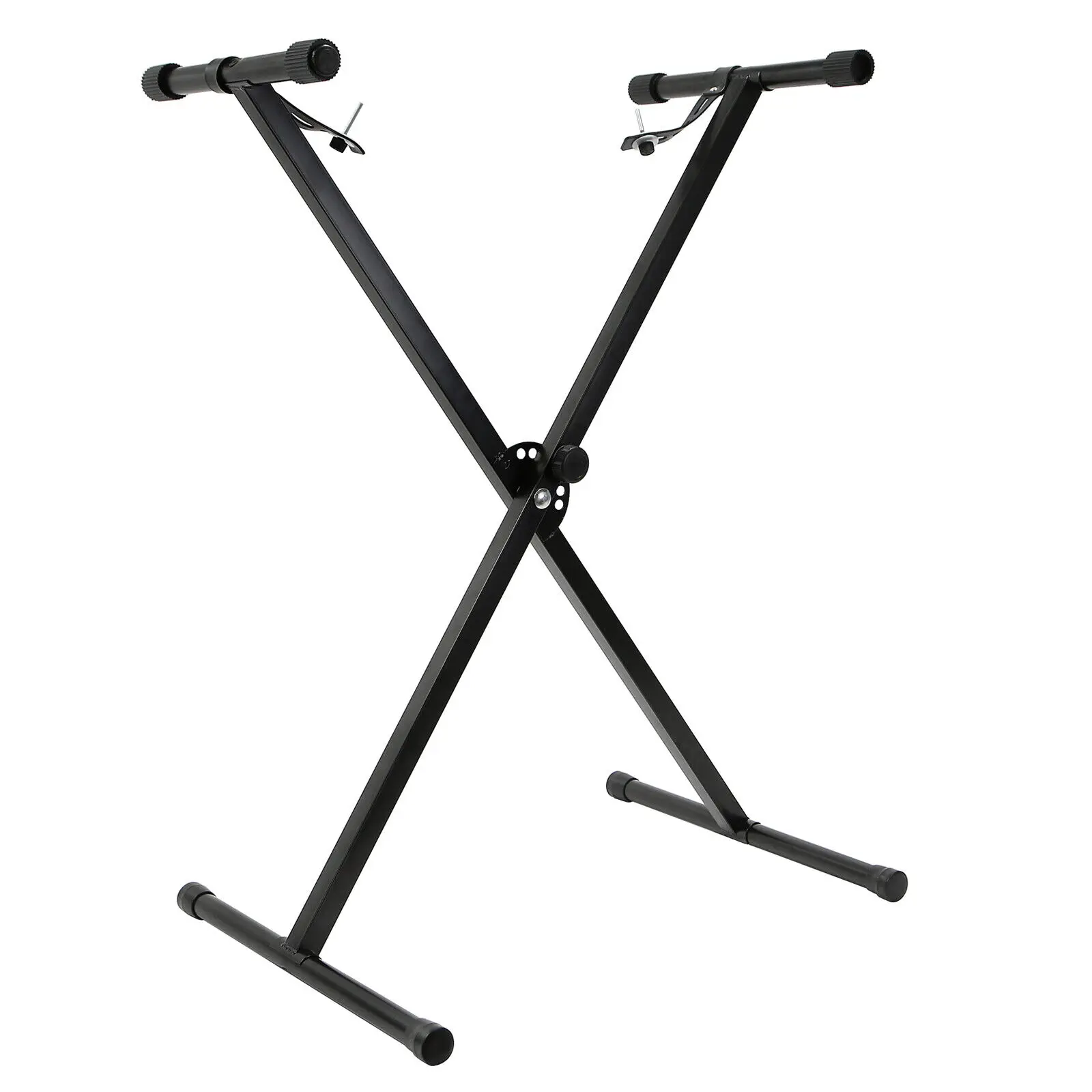 Adjustable Height Keyboard Piano X Stand - Black