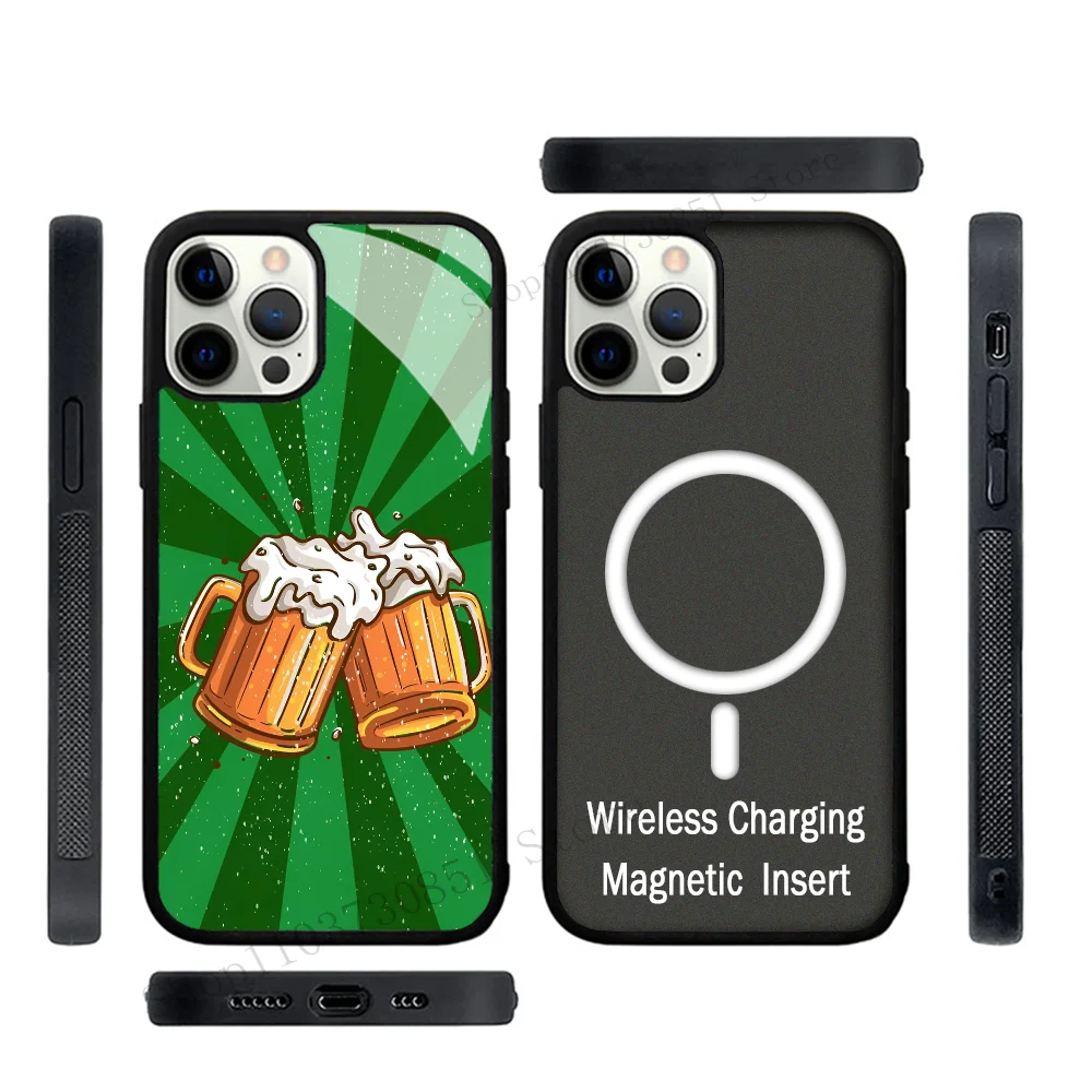 Cheers Beer Phone Case Strong Magnetic For IPhone 15 14 13 Pro Max 11 12 Mini Alex Mirror For Magsafe