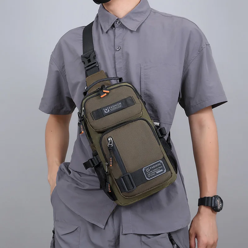 Borsa da petto casual da uomo Borse a tracolla semplici multifunzionali alla moda Sport all'aria aperta Escursionismo Ciclismo Marsupi a tracolla