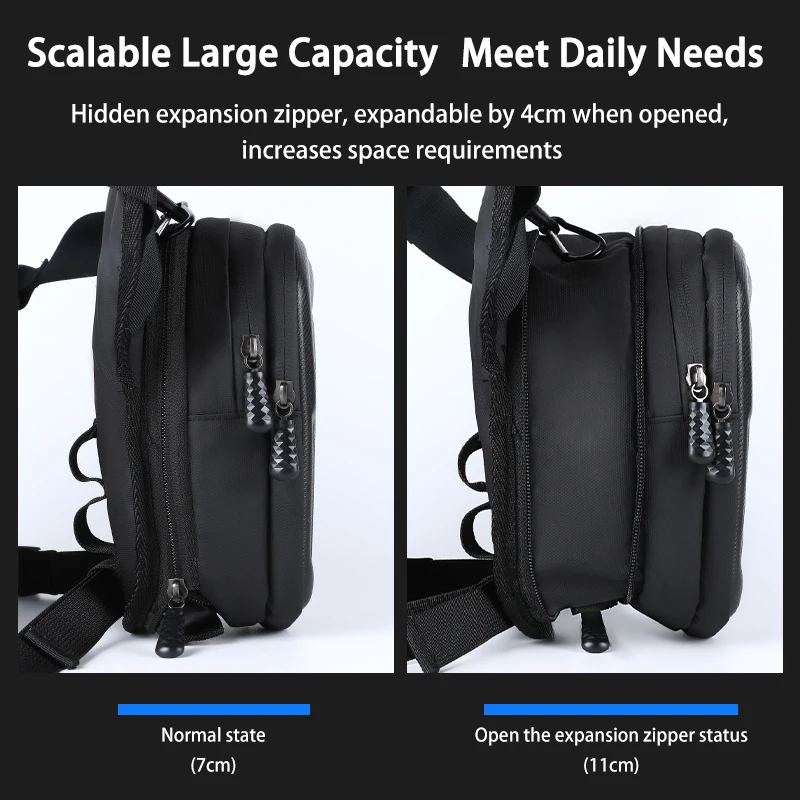 Waterproof Motorbike EVA Leg Bag - Hard Shell Hip Bum Pack for Outdoor Casual Riding, Anti-Slip Strap & Phone Pocket