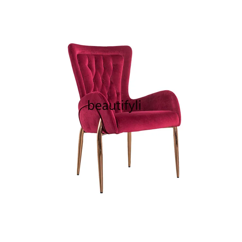

Italian light luxury small apartment leisure chair study living room modern sofa chair dresser, beauty salon