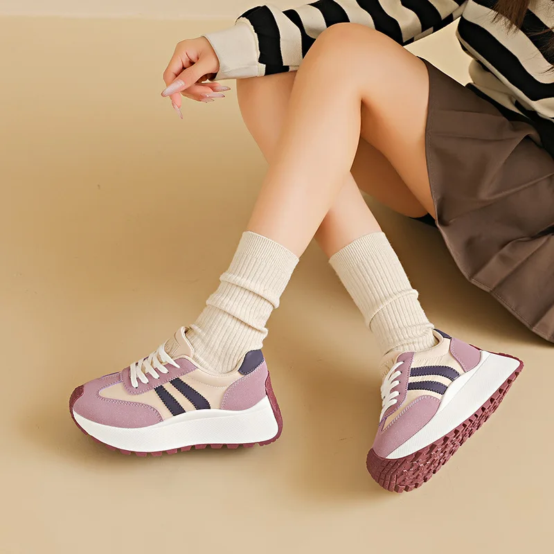 

Women's Shoes Spring and Autumn New Mesh Breathable Casual Shoes Outdoor Lightweight Non-slip Wedge Heel Thick-soled Sneakers