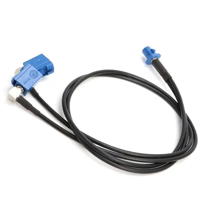 DT51 Fakra C Male Plug to 2 X Fakra C Female Splitter, 50cm RG174 Pigtail Cable for BMW Car GPS Antenna