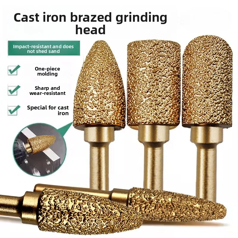 Diamond Grinding Head/ Brazed Cast Iron Nodular Grinding Head/ Metal Reaming Stone Carving Knife/ Alloy Rotary File Manufacturer