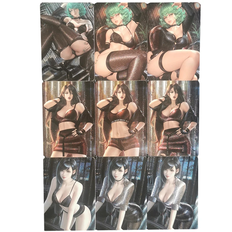 In Stock 9Pcs/Set Sexy Anime Girl Card Final Fantasy VII Tifa Lockhart Blaze Ultimate Terrible Tornado Game Collection Cards Toy