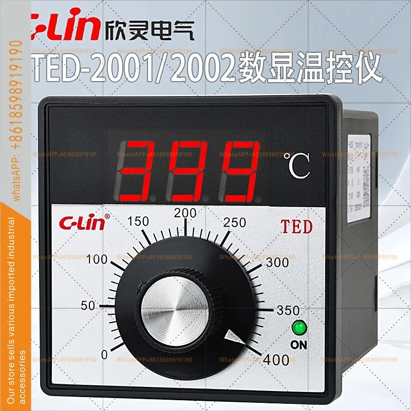 Controlador de Temperatura Digital Xinling Pointer TED-2001/2002 Tipo K E para Tanques de Agua Abiertos, Hornos y Bandejas Eléctricas para Pasteles
