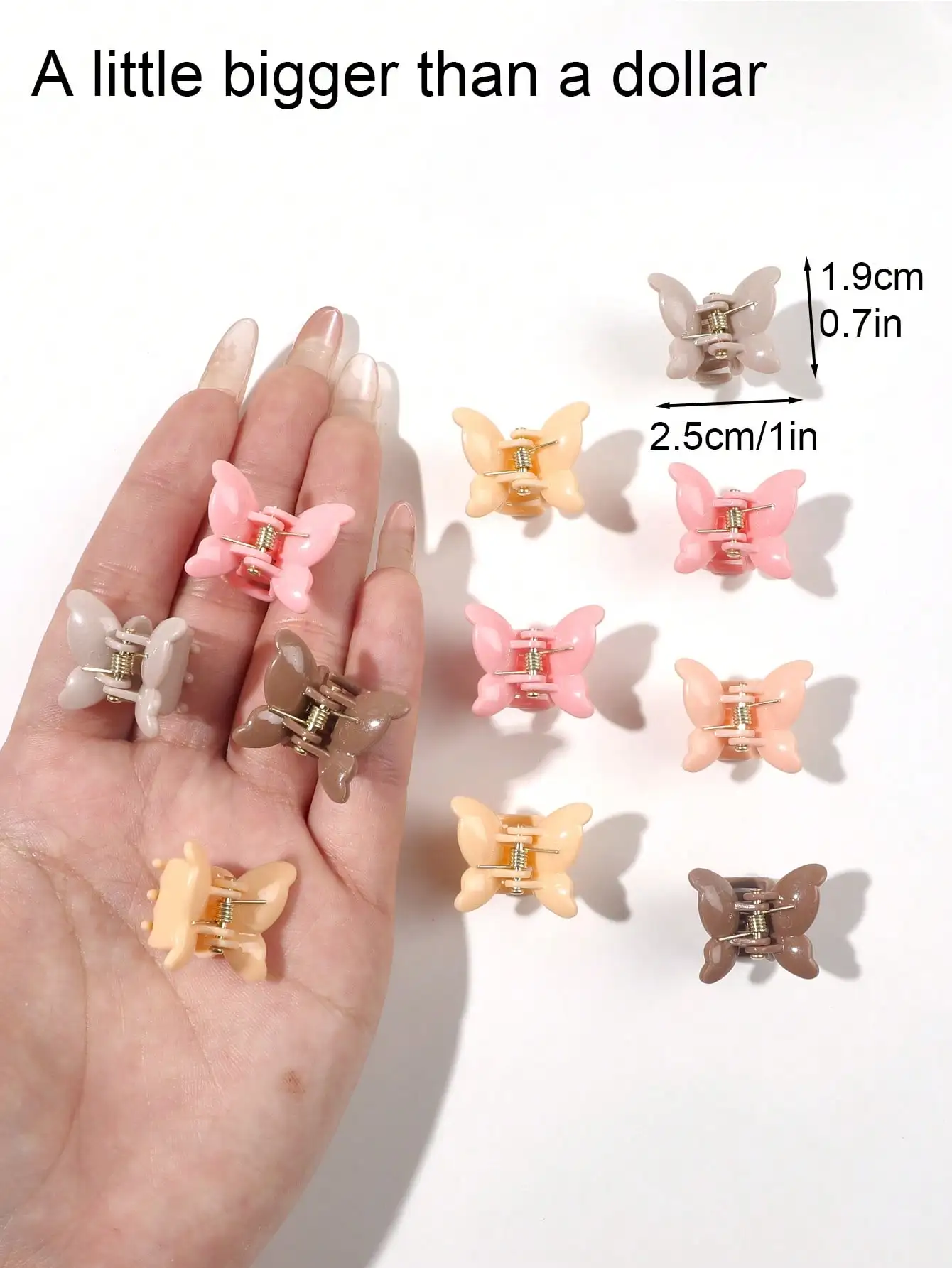 20 Packungen sortierte Haarspangen in Macaron-Farben mit Schmetterlingsmotiv, schöne Mini-Schmetterlings-Haarspangen, niedliche Sommer-Haaraccessoires für Frauen und Mädchen – Detail 6