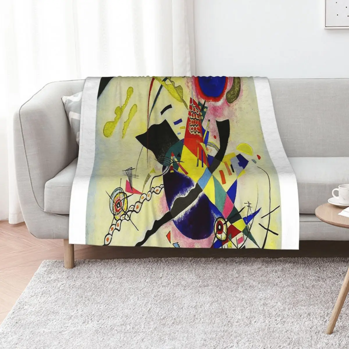 Wassily Kandinsky Throw Blanket Hairys Plush Hair Flannel Sofas Warm Blankets
