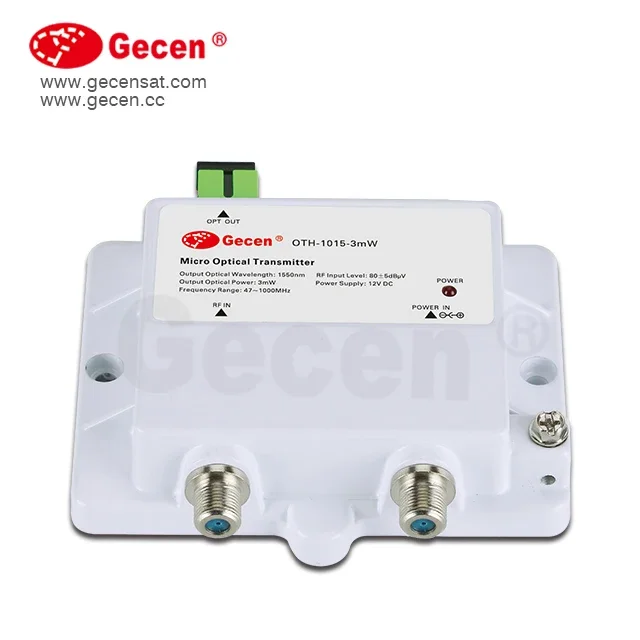 

Factory price 47-1000Mhz frequency CATV FTTH Mini Optical Transmitter 1550nm