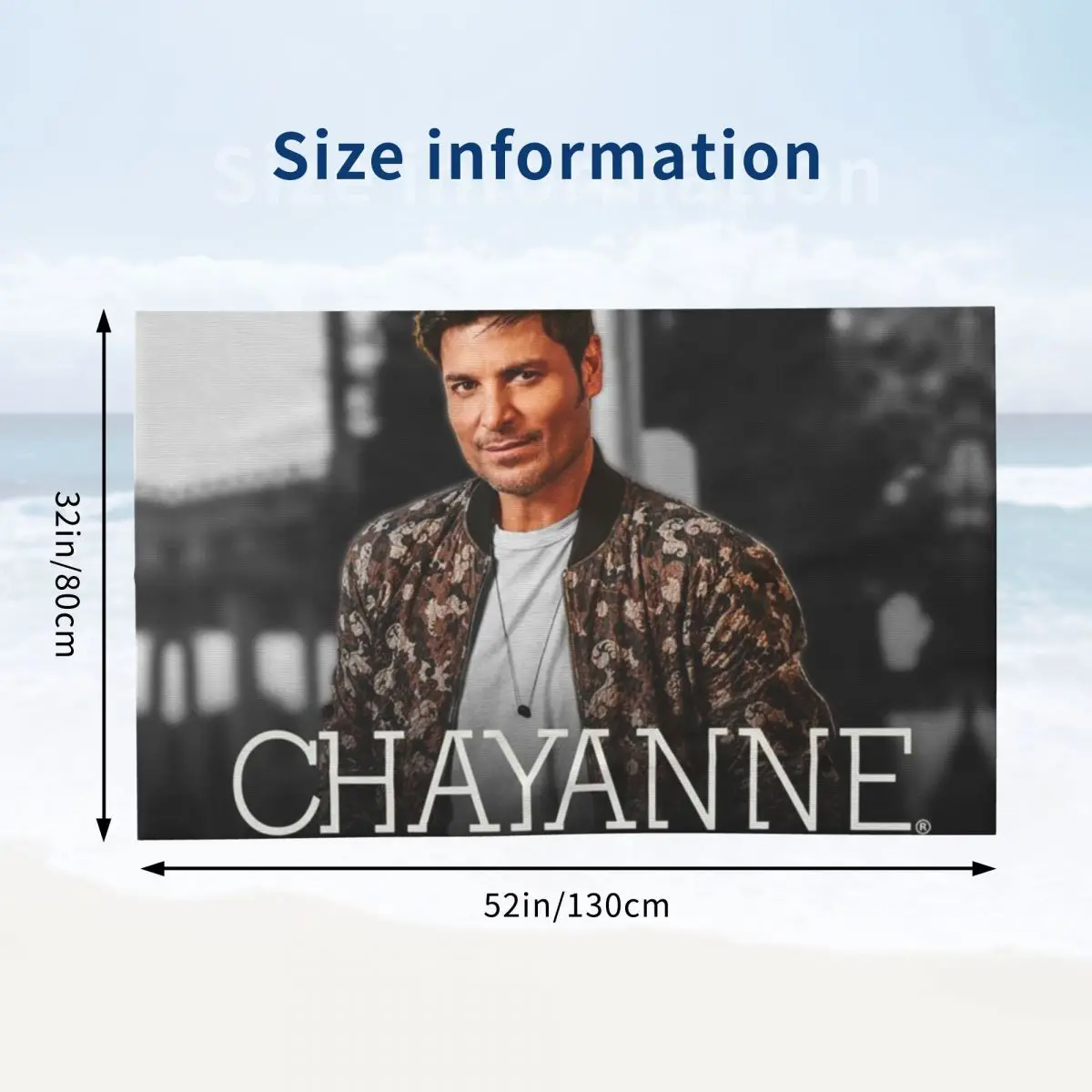 Bopakal Chayanne From The Soul Journey Beach Towel Quick Dry Latin Pop Singer Soft Linen Microfiber Bathroom Sauna Towels