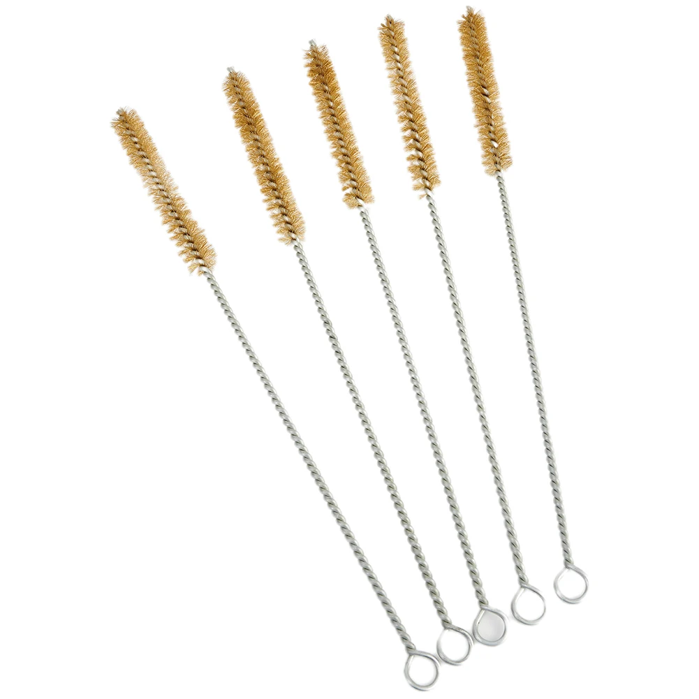 5pcs10-30mm Stainless Steel Cylinder Wire Tube Pipe Cleaning Brush Thread The Pipe Is Brushed With Stainless Steel Wire To Remov