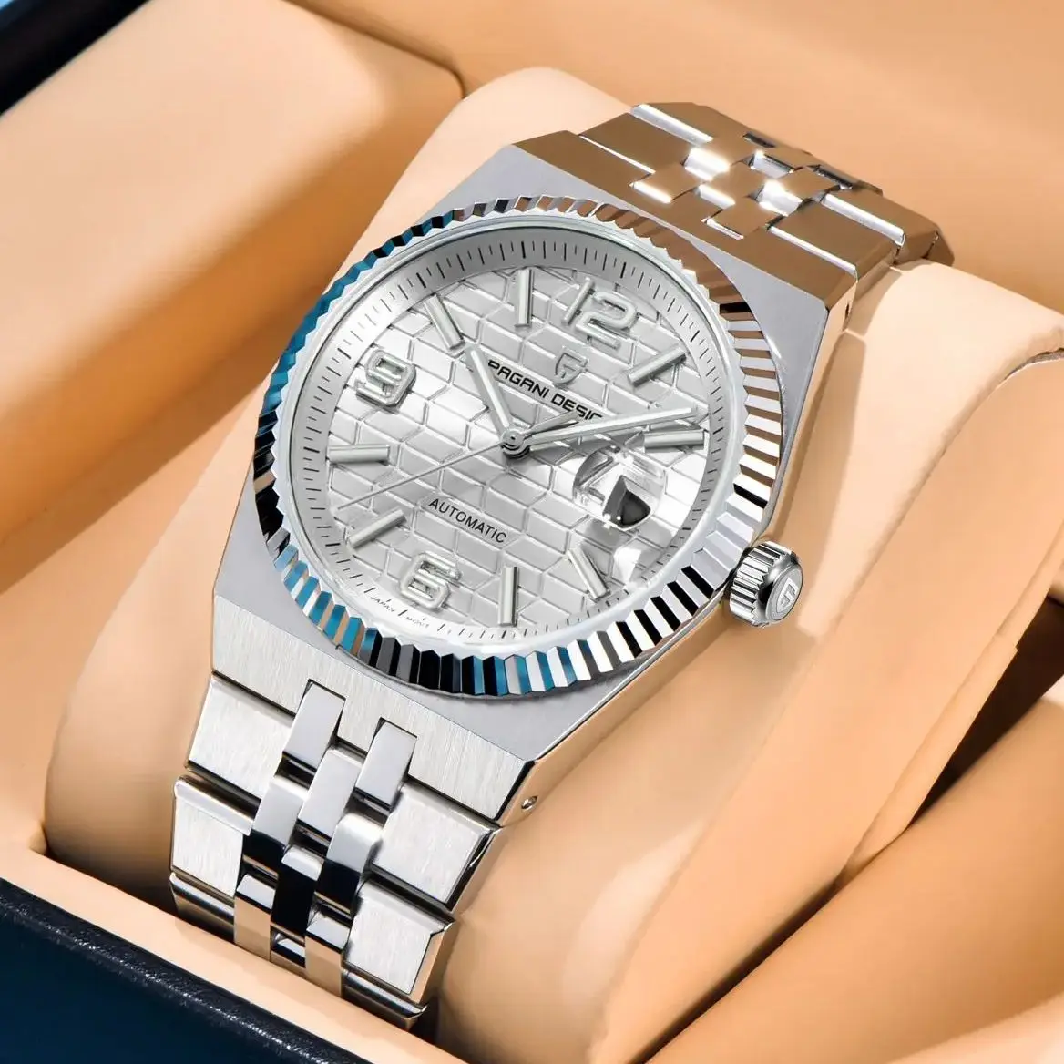 Pagani Design PDYS027 Automatic Watch for Men Japan Miyota 8215 Movement Sapphire Glass 40.5MM Stainless Steel Bracelet Luxury