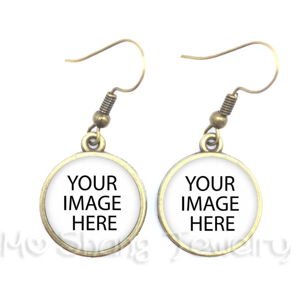 CUSTOM PHOTO Drop Earrings Custom Earrings Photo of Your Baby Child Mom Dad Grandparent Loved One Gift for Family Member