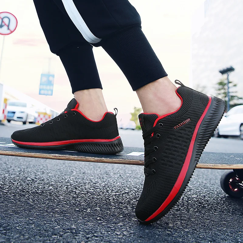 

Men Casual Sneakers Summer New Men Shoes Breathable Vulcanized Shoes Plus Size 35-48 Man Running Shoes Fashion Zapatillas Hombre