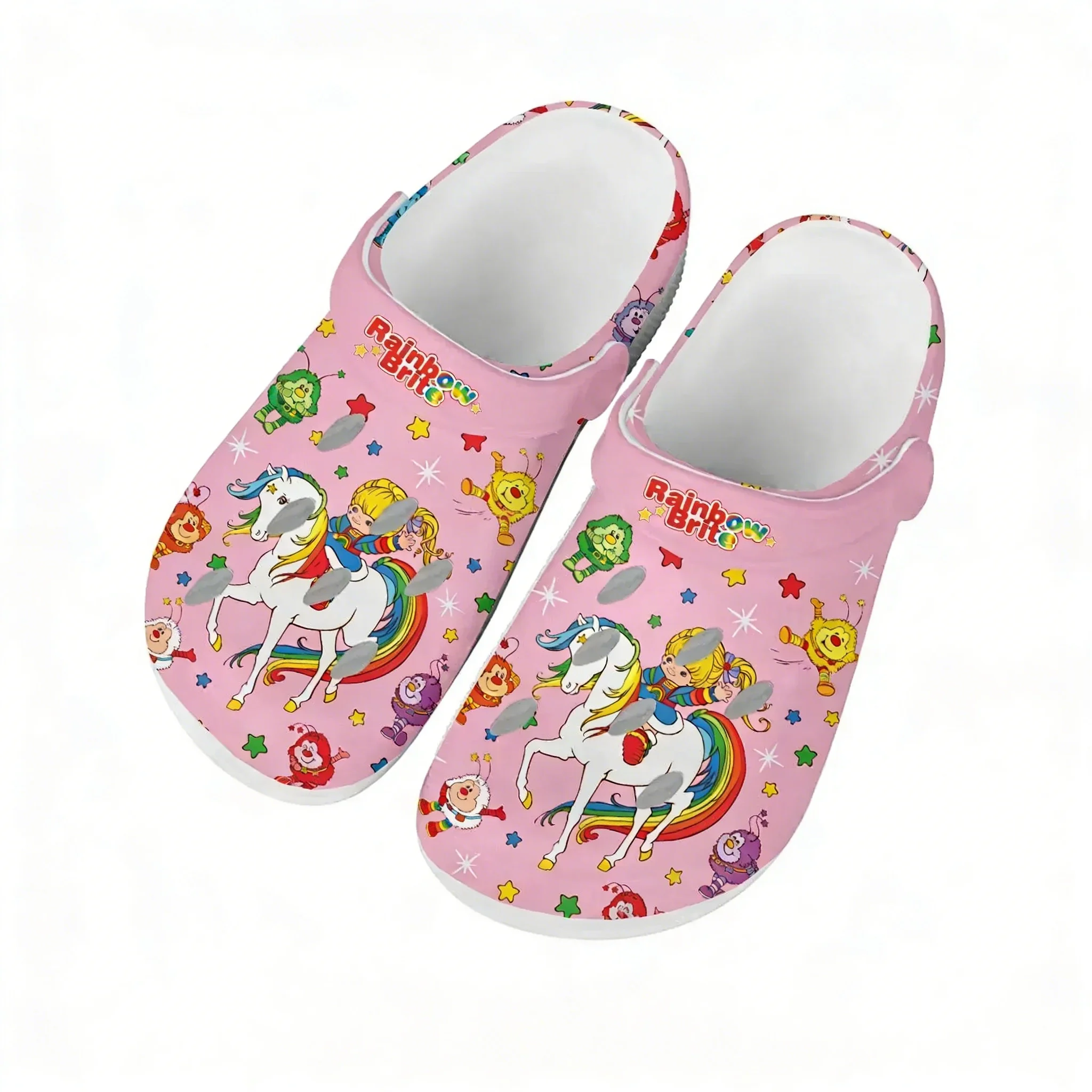 

Brite Rainbow Water Shoes Mens Womens Comfortable Fashion Home Garden Clogs Customizd Sandals Beach Breathable Hole Slippers