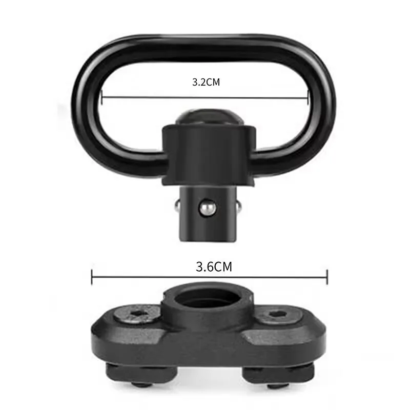 1.25” QD Sling Swivel Mount Heavy Duty Quick Detach Push Button Swivels for Two Point Sling 360°Rotatable Easy to Mount QD Sling