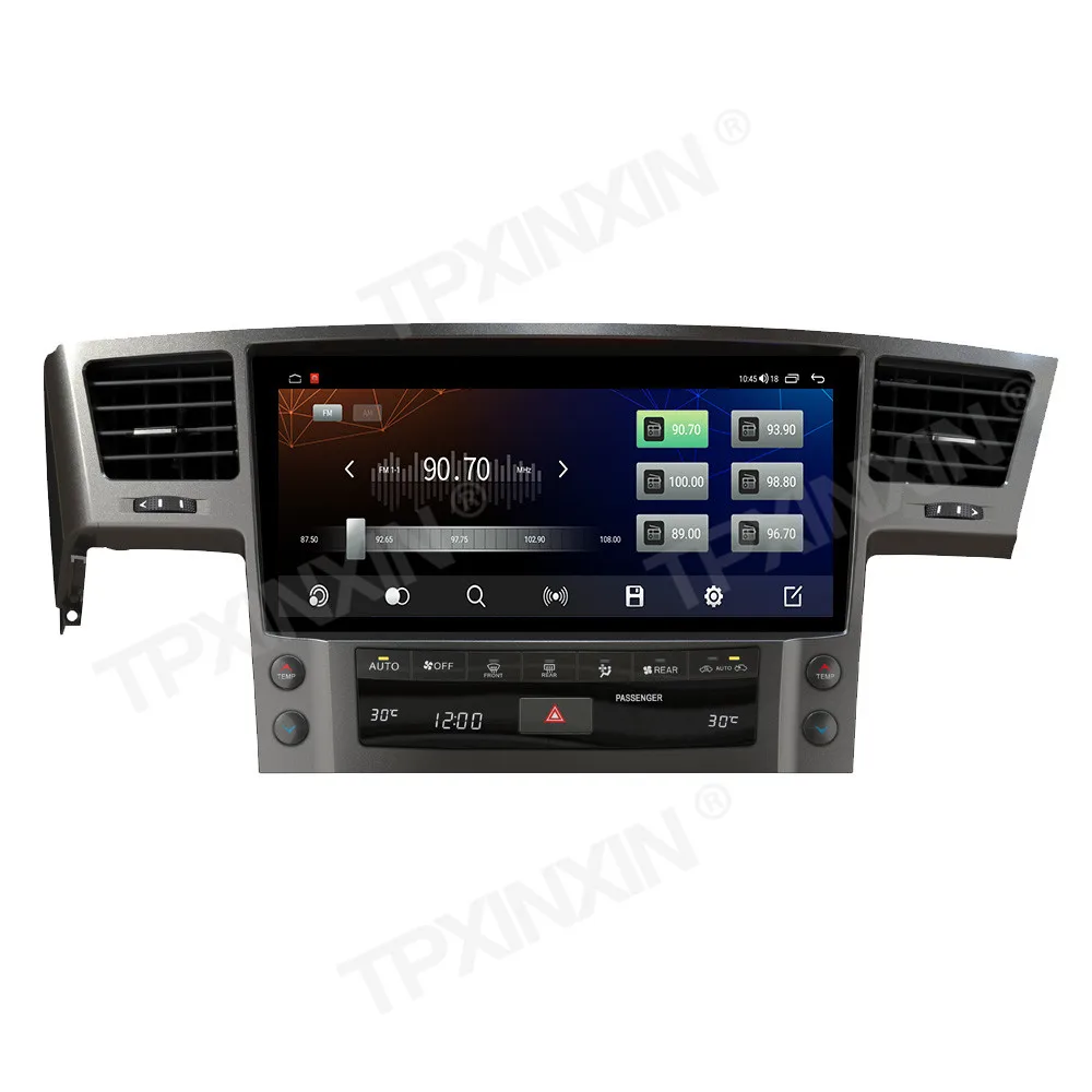 أندرويد 13 الوسائط المتعددة للسيارات لكزس LX570 2013 2014 2015 نظام تحديد المواقع والملاحة راديو ذكي Coche مع وحدة رئيس BT 5.0 4G