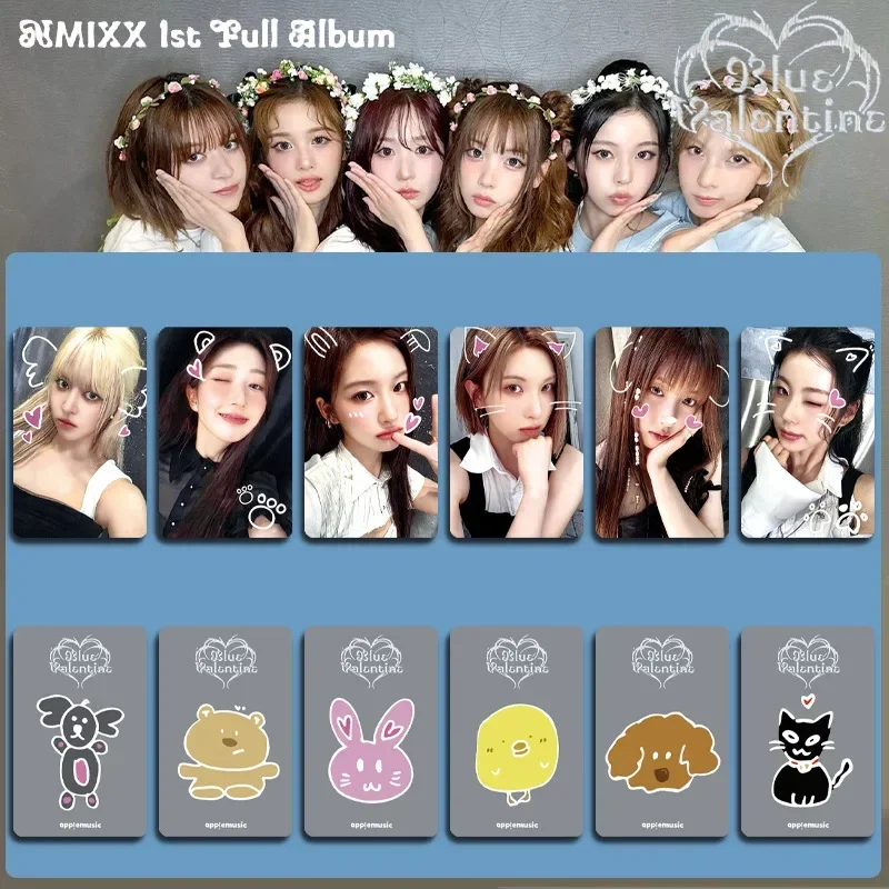 6Pcs/Set Idol NMIXX New Album Blue Valentine Lomo Cards Special Bonus Card LILY HAEWON SULLYOON BAE JIWOO KYUJIN Fans Gifts view 3