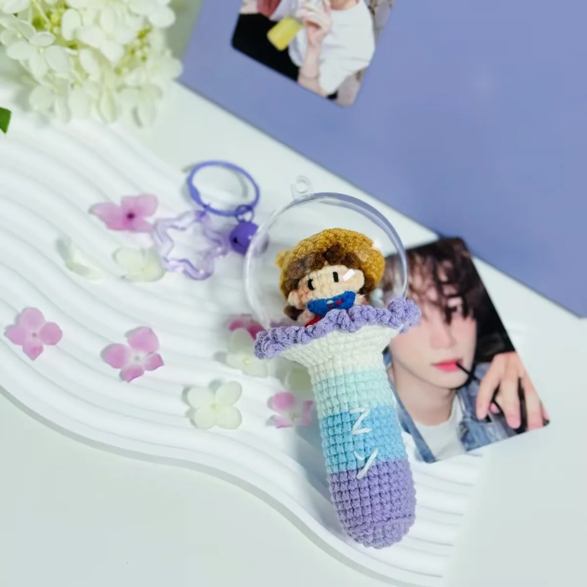 "Reverse Love Ziyu Support Peripheral Small Gummy Candy Crocheted Glowing Support Stick Bag Pendant Birthday Gift