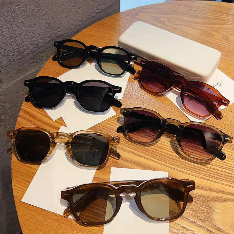 SO&EI ريترو مربع المسامير الرجال فاسق التدرج النظارات الشمسية ظلال UV400 #2