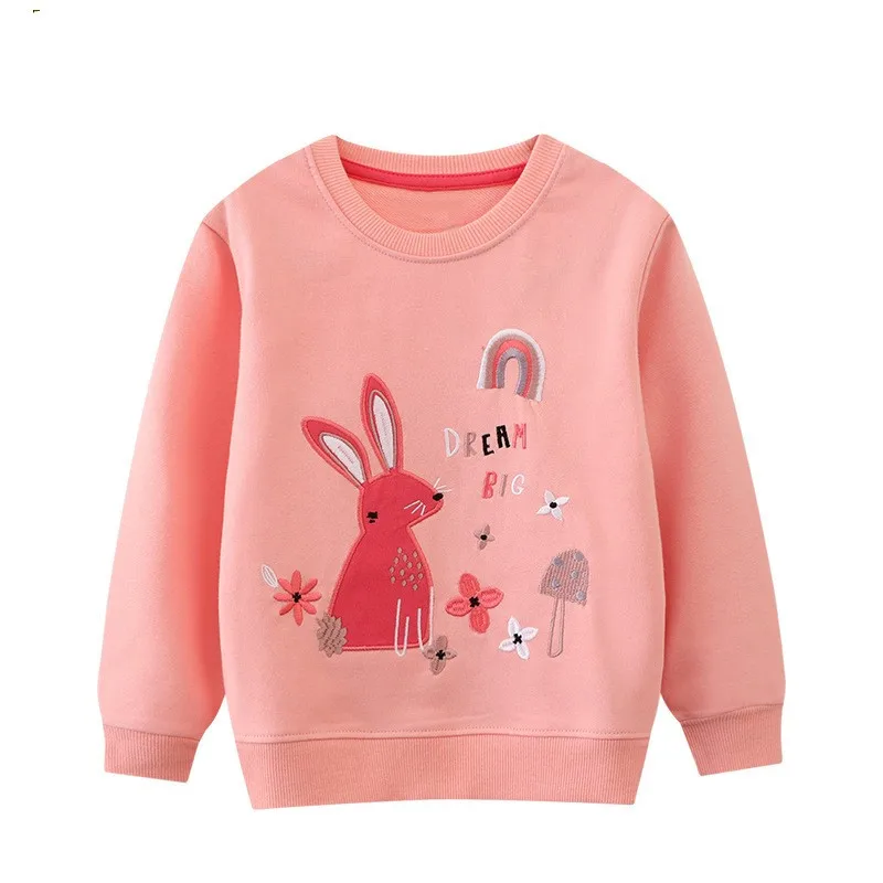 Zeebread 2-7T  Autumn Spring Long Sleeve Girls Bunny Sweatshirts Cartoon Toddler Clothes Hot Selling Fashion Baby Costume