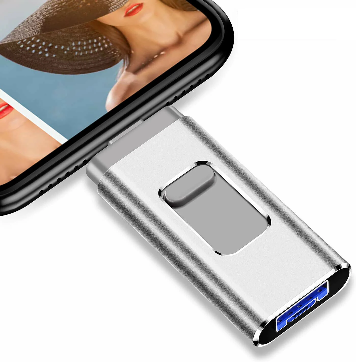 

USB-накопитель 4-в-1 с интерфейсом USB 3.0 для iPhone, iPad, Android Type-C, высокоскоростная флешка для фото, 64 ГБ-1 ТБ, USB-флешка, USB-накопитель