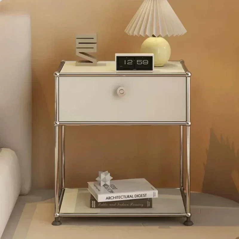 Light Luxury Nightstand Minimalist Modular Bedside Table Holder Nightstands Comfortable Bedroom Cabinet Nachttisch Furniture